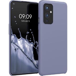 kwmobile Case Compatible with OnePlus 9 (EU/NA Version) Case - TPU Silicone Phone Cover with Soft Finish - Lavender Grey