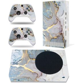 Skin Decal Sticker Cover Set for Xbox Series S Console and Controller Purple Starry Galaxy
