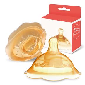 Nipple Shields for Nursing Newborn - 2 Packs - Silicone Breast Shields Nursing Caps for Breastfeeding Baby and Mommy Breast Shell, White