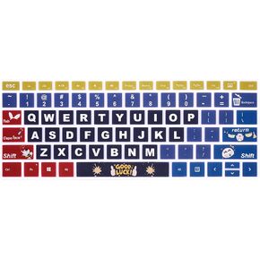HRH Silicone Keyboard Cover Skin for Microsoft Surface Laptop 3 13.5" and 15" 2019/Surface Book 3 13.5" and 15"/Surface Book 2 13.5&15 inch/Surface Laptop 2017/Laptop 2 2018,Creative Rainbow font