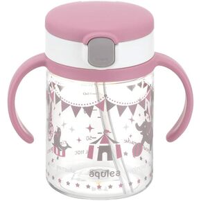 Richell Aqulea Outing Straw Mug 200ml Pink