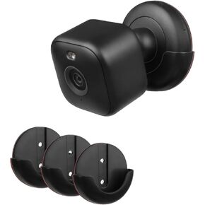 Power Adhesive Wall Mount for Blink mini 2 Camera,Wall Mount for Blink Mini 2 camera,No Drill No Screws Mount（3pack-black）
