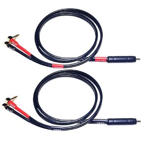 CESS-140-3f Right Angle Banana to Male RCA Plug Cable, 12 Gauge, 2 Pack (3 Feet)