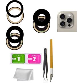 Rear Camera Glass Replacement for iPhone 15 Pro with Tape Pre-Installed +Repair Tools in Kuwait