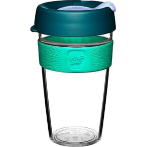 KeepCup Original, Lightweight Plastic Reusable Coffee Cup with Splashproof Sipper Lid - 12oz/340ml - Black