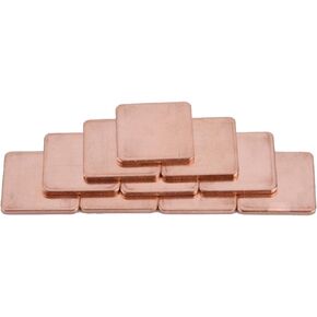 10 pcs 20x20mm 0.3/0.5/0.8/1.0/1.2/1.5MM Heat Sink Thermal Pad Copper Sheet Shim Piece For GPU CPU Laptop for Desktop Computer North South Bridge Connection, Graphics Card Thermal Conduction(1.5mm)