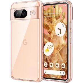 JETech Case for Google Pixel 8 6.2-Inch 2023, Non-Yellowing Shockproof Bumper Protective Phone Cover, Anti-Scratch Hard PC Back (Clear)