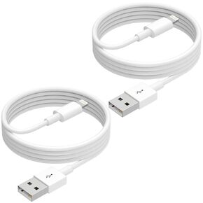 Lightning to USB Cable (2m) 2 Pack, [MFi Certified] iPhone Fast Charger Cable USB Power Delivery Charging Cord Compatible with iPhone 14 13 12 Pro Max XS XR X SE 8 Plus 7 6 6S 5 5S