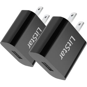 18W USB Wall Charger 5V 3A 2A [2-Pack] Universal Travel Charger USB Plug Block Cell Phone Charger Compatible with iPhone iPad Google Nexus Samsung LG HTC Moto and More