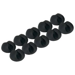 ROK Hardware Multipurpose Silicone Cable Clip Grip Wire Cord Type USB Desk Wall Desktop Organizer Charger Holder (20 Pack, Brown)