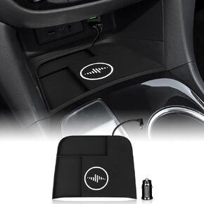 Wireless Phone Charging Pad for Chevrolet Equinox 2018 2019 2020 2021 2022 2023 Silicone Material Dual Charging Ports Charger Station 15W Adapter for Smartphone