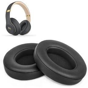 Replacement Protein Leather Ear Pads Cushions for Beats Studio 2 & 3 Wired & Wireless (Red)