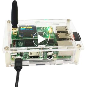 All-New DMR Hotspot Ethernet Port Assembled Radio Station WiFi Voice Modem Support DMR Dstar YSF P25 Fusion Antenna Raspbery P Model 2B Two Colors OLED Acrylic Shell