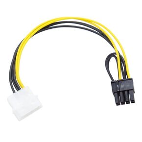 Molex to Graphics Card Power Cable, Molex IDE LP4 4-Pin Male to PCI Express 8-Pin (6+2) Male Adapter Converter Cable for Computer Power Supply Graphics Card