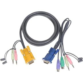 IOGEAR Micro-Lite Bonded All-in-One PS/2, VGA KVM Cable, 6 Feet, G2L5302P