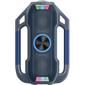 Ion Party Splash Waterproof Bluetooth-Enabled Speaker with Party Starter Lights (Grey) (Renewed)