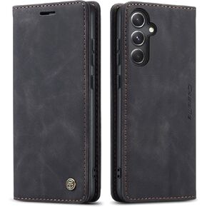 Kowauri for Samsung Galaxy S23 FE Case,Leather Wallet Case Classic Design with Card Slot and Magnetic Closure Flip Fold Case for Samsung Galaxy S23 FE 5G 2023 (Black)