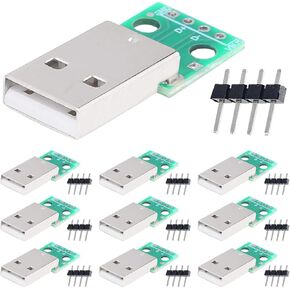 DAOKAI 10 قطع مايكرو USB أنثى إلى DIP محول 2.54 مم 5 دبوس USB 2.0 مقبس USB ميكرو إلى DIP محول لوحة القطع لإمدادات الطاقة DIY مع رأس 50 دبوس in Saudi Arabia
