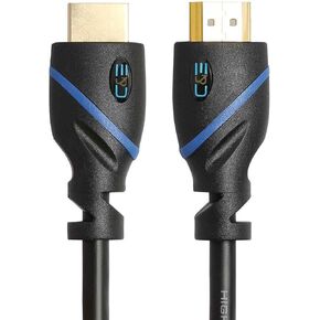 75ft (22.8M) High Speed HDMI Cable Male to Male with Ethernet Black (75 Feet/22.8 Meters) Built-in Signal Booster, Supports 4K 30Hz, 3D, 1080p and Audio Return CNE570709