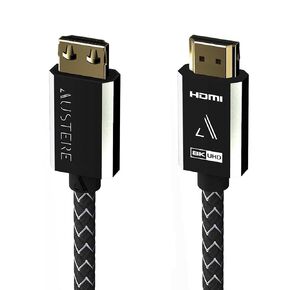AUSTERE VII Series Certified Premium Ultra High Speed 8K HDMI Cable 2.5m, 48Gbps - 8K60 & 4K120, Dynamic HDR, eARC, Gold Contacts, Silver-Plated Conductors, LinkFit Locking Connectors, High Flex Cable