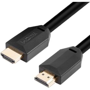 كابل HDMI عالي السرعة بطول 75 قدمًا (22.8 مترًا) ذكر إلى ذكر مع إيثرنت أسود (75 قدمًا / 22.8 مترًا) معزز إشارة مدمج، يدعم 4K 30 هرتز، ثلاثي الأبعاد، 1080 بكسل وإرجاع الصوت CNE570709