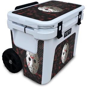 Carbon Fiber Skin Compatible with Yeti Roadie 32 Wheeled Cooler - 13th Nightmare - Premium 3M Vinyl Protective Wrap Decal Cover - Easy to Apply | Crafted in The USA by MightySkins