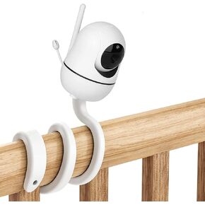Baby Monitor Mount for HelloBaby HB65/HB66/HB248, ANMEATE SM935E Video Baby Monitor, Flexible Baby Camera Monitor Holder Without Tools for Crib or Shelf, Long Gooseneck (15.7 Inches)