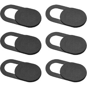 ProCase [6 Pack] Webcam Cover Slide for Laptop Phone, Ultra Thin Flexible Slide Camera Blocker Privacy Security Cover for MacBook Air Pro iMac iPad iPhone Echo PS4 Tablet PC Computer –Black