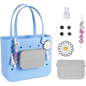 Yofidra Phone Holder Compatible with Bogg Bag Accessories Inserts Universal Silicone Cell Phone Case Holder for Bogg Beach Bags