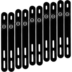 Silicone Cable Ties Reusable Cable Management Organizer 5 inch Fastening Cable Cords Wires Cord Ties Wire Cable Straps Ties Durable Cable Clips 10 Pack (Black)