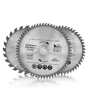Multifunction Circular Saw Blade, Circular Saw Blade, Blades for Cutting Wood, 210mm 24, 48T, 60T TCT Saw Disc Blade 30mm Bore