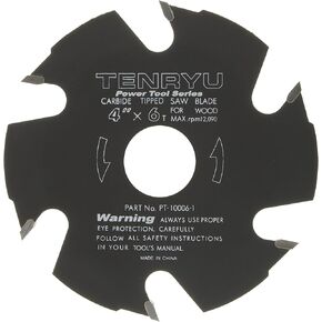 Tenryu PT-10006-1 4" Carbide Tipped Saw Blade ( 6 Tooth Ftg Grind - 22mm Arbor - 0.157 Kerf)