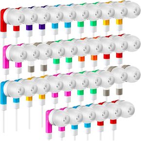 50 Pack Earbuds Bulk for Classroom Kids Wire Earphones Students Ear Buds Set Stereo Headphones for Kids Adults Schools Libraries, 3.5 MM Audio Jack (Black)