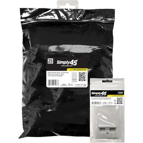 2-Port Angled Keystone Wall Plate, Single Gang, UL ABS White - 25-Pack - S45-3202AW-25