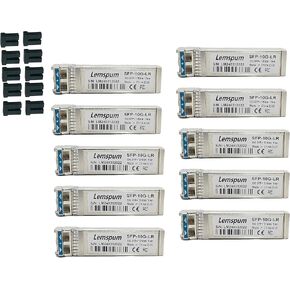 1pc 10G Multimode SFP+ 850nm 300m 10GBASE-SR DDM Duplex LC Optical Transceiver Compatible with Ubiquiti UniFi UF-MM-10G,Cisco SFP-10G-SR,TP-Link,Arista,Netgear, Mikrotik, D-Link, Supermicro