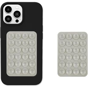 Phone Holder W/Suction Cups, Back of Phone case Accessories Hands-Free, Strong Grip Holder for Selfies & Videos - Durable, Easy to Use - iPhone & Android Compatible - 2.15″ x 3.15-Black
