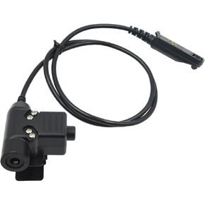 Tactical U94 PTT Adapter U174 7.0mm Plug Push to Talk Connector Cable for UV-9R Radio (Military Wiring Type)