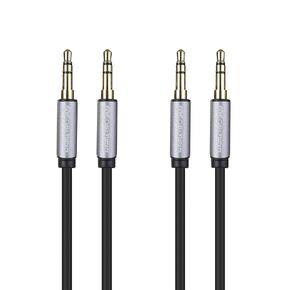 Cable Matters 2-Pack 3.5mm Aux Cable (Headphone Cable, Stereo Cable) in Black 12 Feet