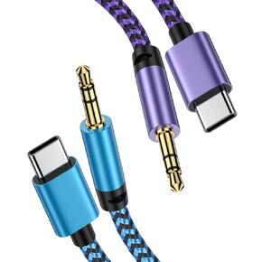 USB C to 3.5mm Audio Aux Jack Cable 3.3FT, USB Type C to 3.5mm Samsung Headphone Male Cord Car Stereo Auxiliary Cable for Galaxy Z Flip6 S24 S23 S22 A15 A55 A54 A14, iPhone 15 Pro Max, iPad Pro, Pixel