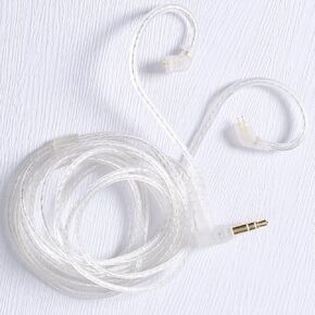 KZ in-Ear Headphones Silver Plated Upgrade Cable Detachable Replacement Cord with 2 pin 0.75mm Replacement Earphone / Earbuds Audio Cable Compatile with (B Pin (KZ-ZST/ZS10/AS10/BA10/ES4/ZSR/AS06))