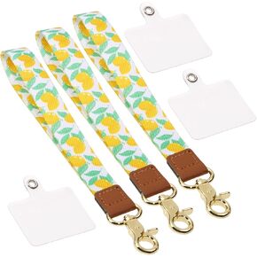 3pcs Universal Cell Phone Lanyard with Phone Tether Tab Hand Wrist Strap Anti-Loss Chain Wristlet for Phone Cases