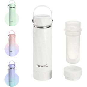 زجاجة تبريد حليب الثدي المعزولة بالفراغ من بابليك، مبرد حليب الثدي المحمول من الفولاذ المقاوم للصدأ سعة 20 أونصة، حاوية تخزين قابلة لإعادة الاستخدام تحافظ على الحليب طازجًا لمدة تزيد عن 15 ساعة، معتمد من إدارة أمن المواصلات الأمريكية، أورورا بنفسجية in Kuwait