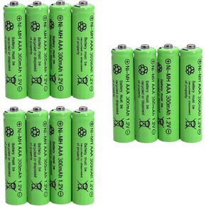 FULIN 12 Packs 1.2V AAA 300mAh Ni-MH Rechargeable Batteries for Solar Lights (AAA Size)