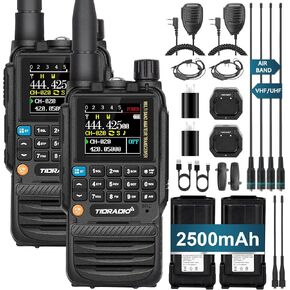 TIDRADIO TD-H3 Multi-Band GMRS Radio Handheld, USB-C Programming & Charging Long Range Walkie Walkies, Rechargeable Two Way Portable Radio Full Kit with Large Battery, DTMF FM AM, Frequency Match