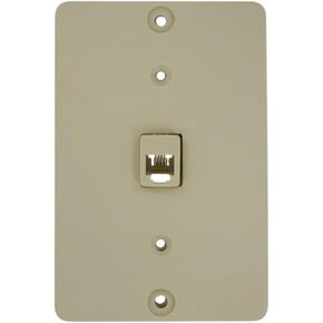 Leviton 40257-I Telephone Wall Phone Jack, Screw Terminal, Ivory