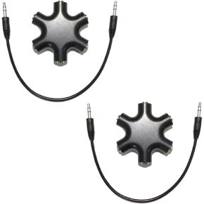 NIIIIYTYB 5-Way Multi Headphone Splitter Audio Connector, Auxiliary, Compatible with Most Smart Devices, Splits Audio into 5 Ports, Ideal for Sharing Music and Sound