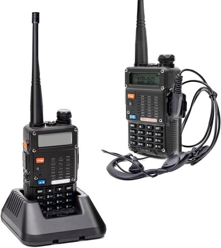جهاز اتصال لاسلكي BAOFENG UV-5RT ثنائي النطاق، وضع الاستعداد المزدوج، طاقة خرج 5 وات، 128 قناة، راديو FM، مصباح يدوي LED، شاشة LCD كبيرة UV-5RT راديو محمول ثنائي الاتجاه مع هوائي AR-771 in Saudi Arabia