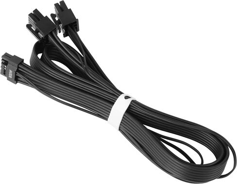 PCIE 5.0 Cable for EVGA, 16AWG 27'' Male Dual 8 Pin to 12+4 Pin 12VHPWR PCIE Cable for EVGA Power Supply (90° Black) in Saudi Arabia