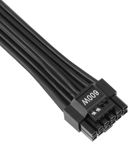 PCIE 5.0 Cable for EVGA, 16AWG 27'' Male Dual 8 Pin to 12+4 Pin 12VHPWR PCIE Cable for EVGA Power Supply (90° Black) in Saudi Arabia