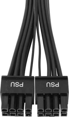 PCIE 5.0 Cable for EVGA, 16AWG 27'' Male Dual 8 Pin to 12+4 Pin 12VHPWR PCIE Cable for EVGA Power Supply (90° Black) in Saudi Arabia